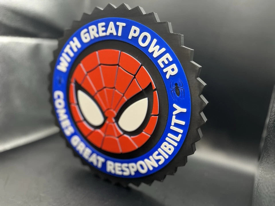 Spider-Man Logo Sign Display | 3D Wall Desk Shelf Art