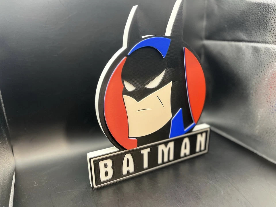 Batman Logo Sign Display | 3D Wall Desk Shelf Art
