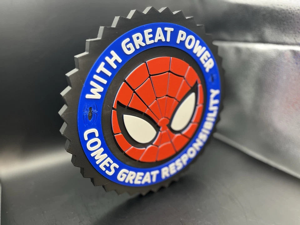 Spider-Man Logo Sign Display | 3D Wall Desk Shelf Art
