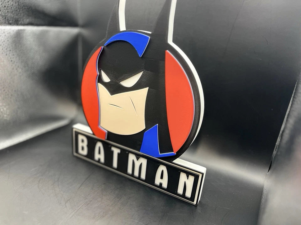 Batman Logo Sign Display | 3D Wall Desk Shelf Art