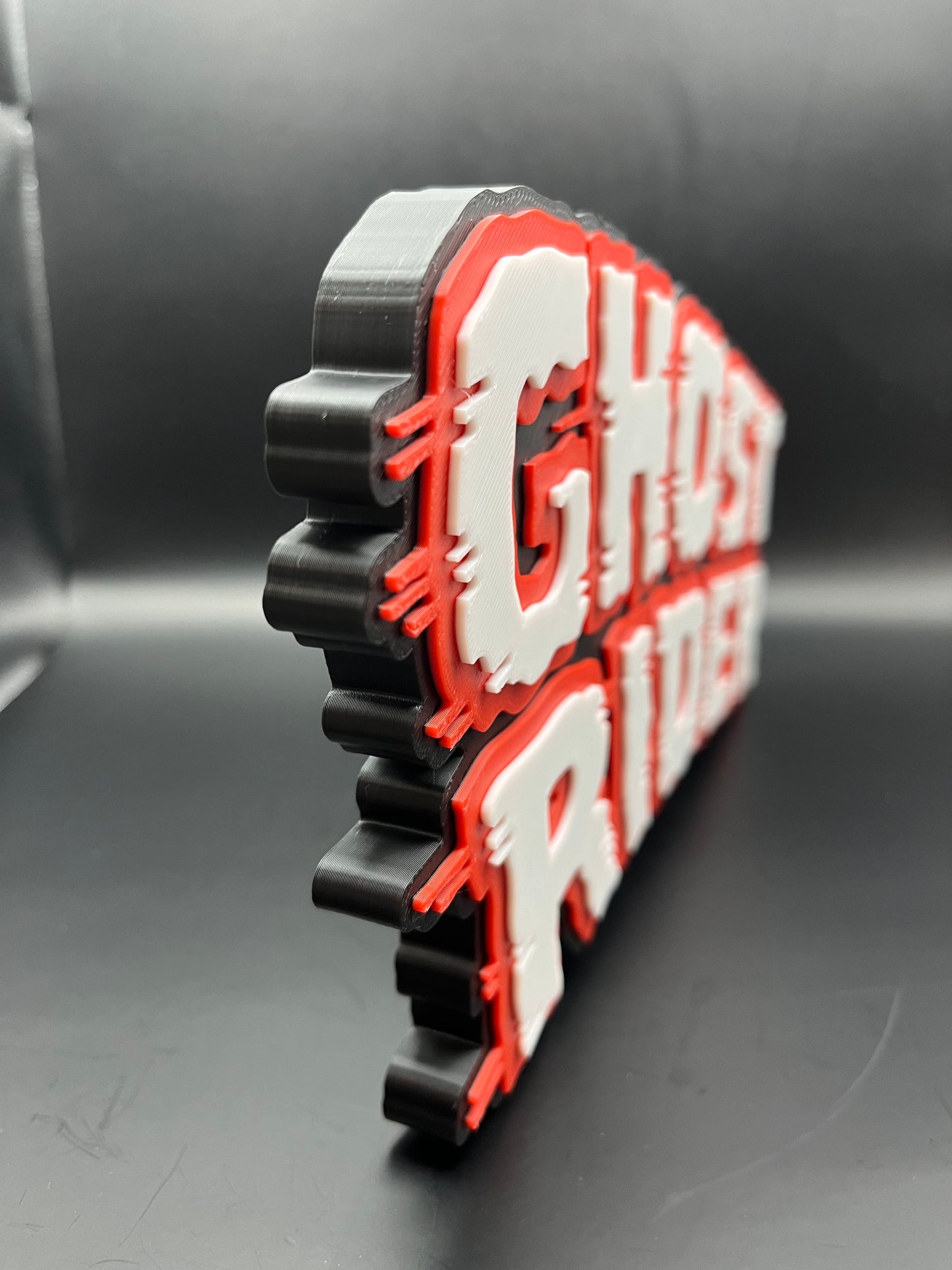 Ghost Rider Logo Sign Display | 3D Wall Desk Shelf Art - UNRIVAL3D