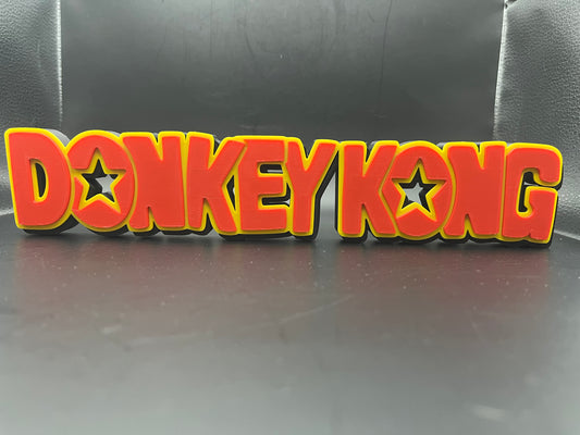 Donkey Kong Logo Sign Display | 3D Wall Desk Shelf Art