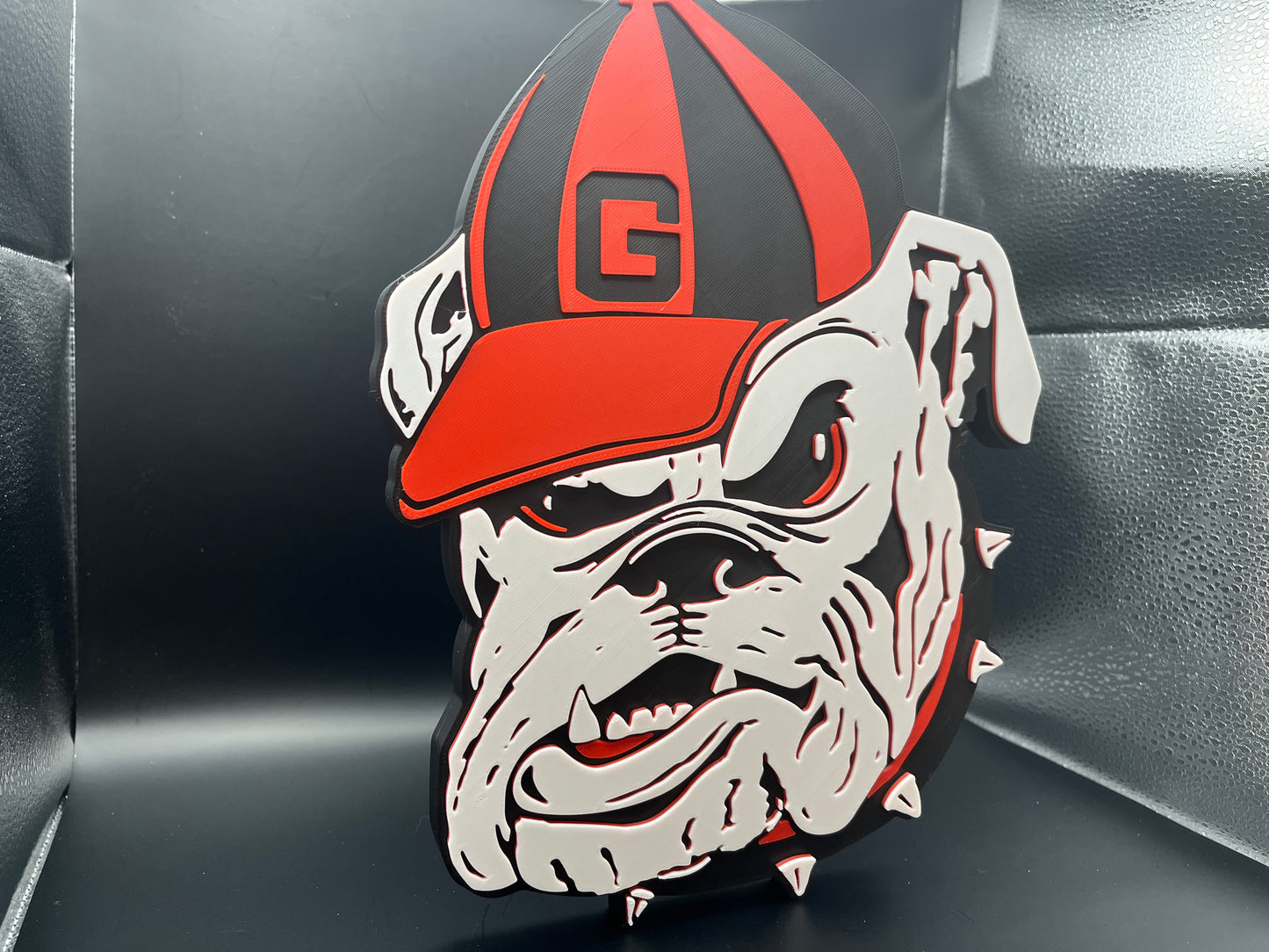 Georgia Bulldogs Logo Sign Display | 3D Wall Desk Shelf Art - UNRIVAL3D