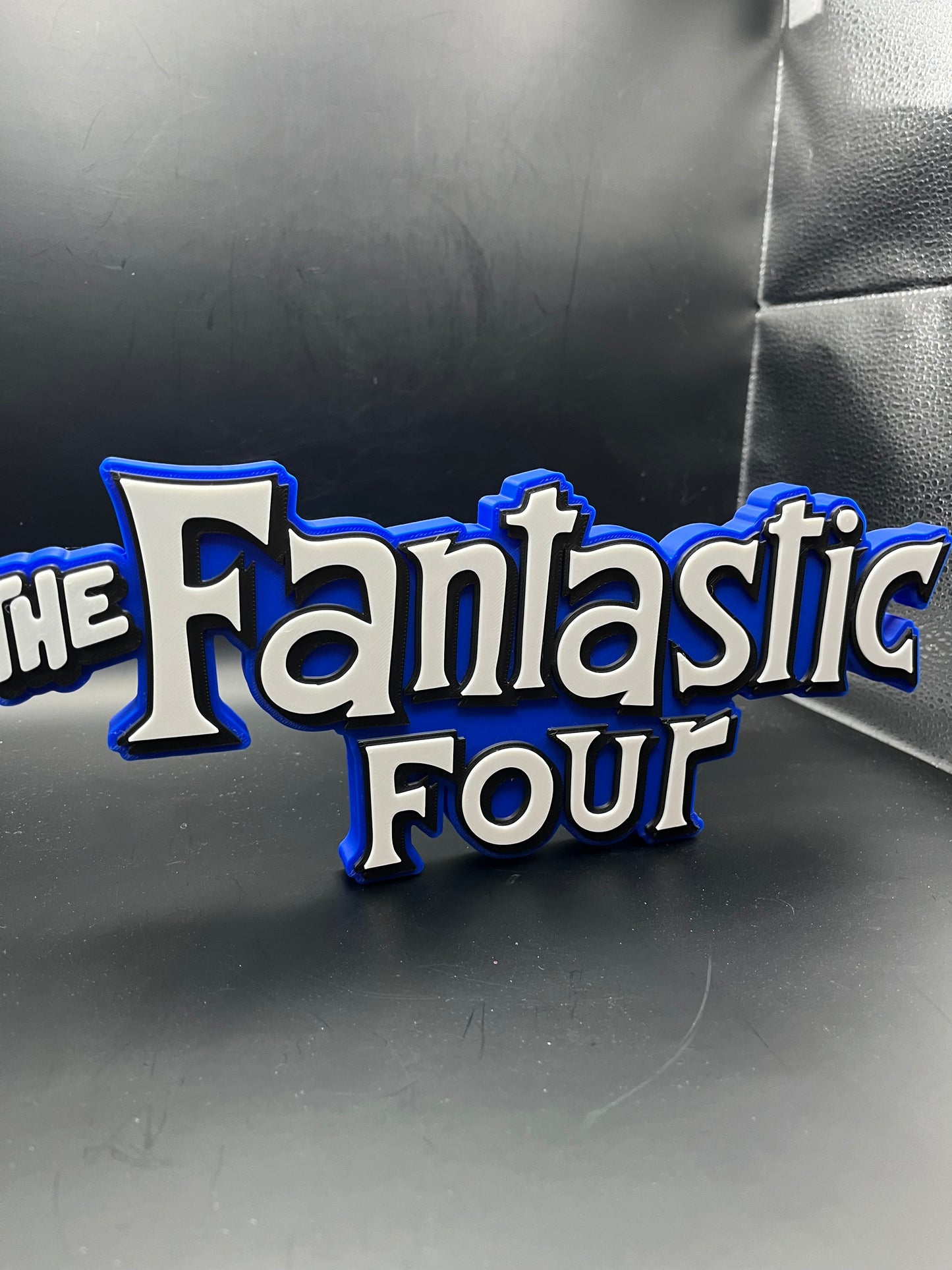 Fantastic Four Logo Sign Display | 3D Wall Desk Shelf Art - UNRIVAL3D