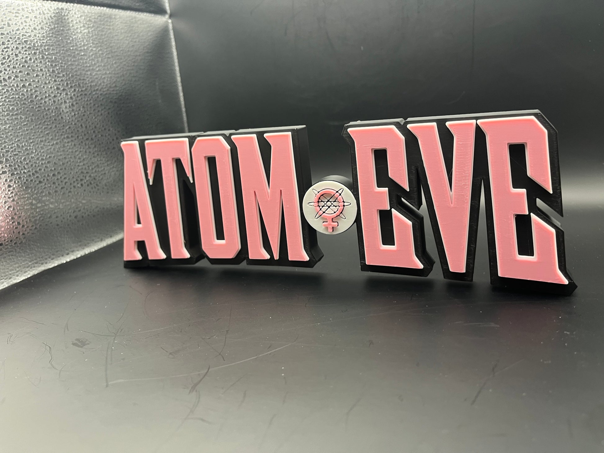 Atom Eve Logo Sign Display | 3D Wall Desk Shelf Art - UNRIVAL3D