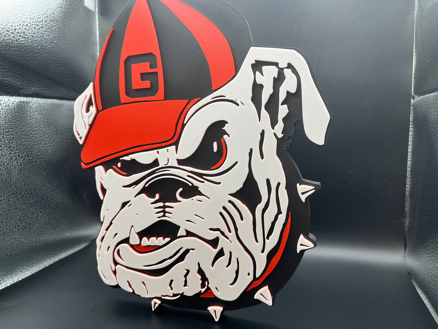 Georgia Bulldogs Logo Sign Display | 3D Wall Desk Shelf Art - UNRIVAL3D