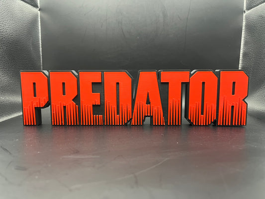 Predator Logo Sign Display | 3D Wall Desk Shelf Art