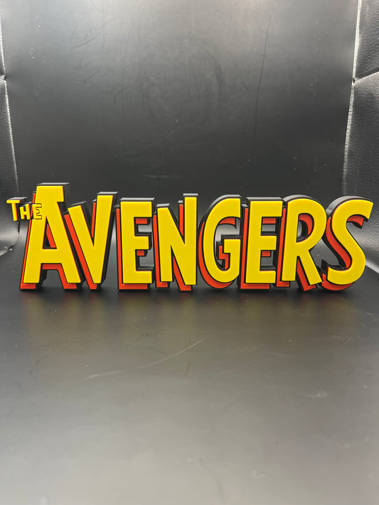 The Avengers Logo Sign Display | 3D Wall Desk Shelf Art - UNRIVAL3D