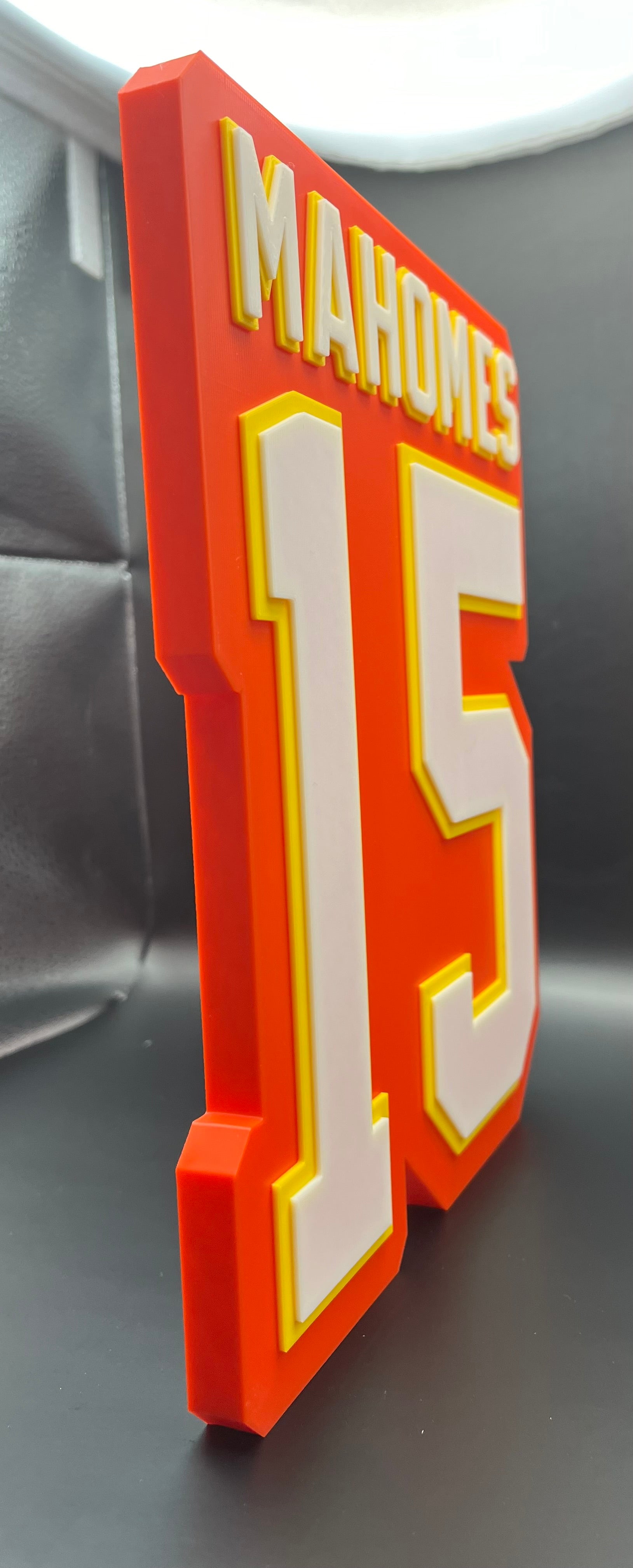 Patrick Mahomes 15 Logo Sign Display | 3D Wall Desk Shelf Art - UNRIVAL3D