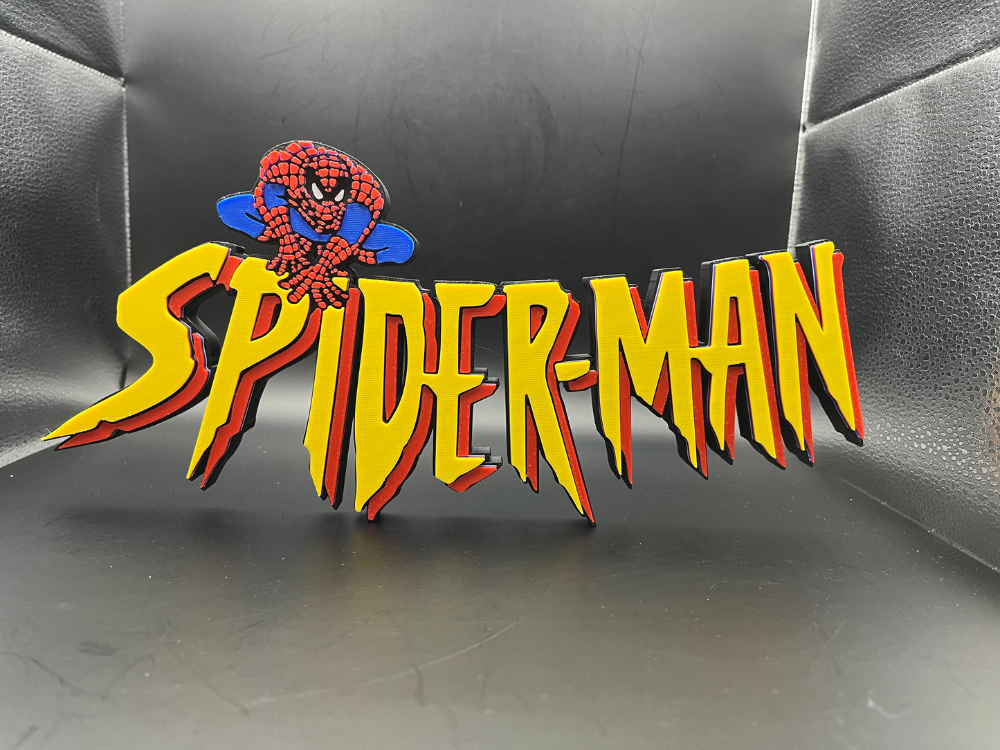 Spider-Man The Animated Series Logo Sign Display | 3D Wall Desk Shelf Art