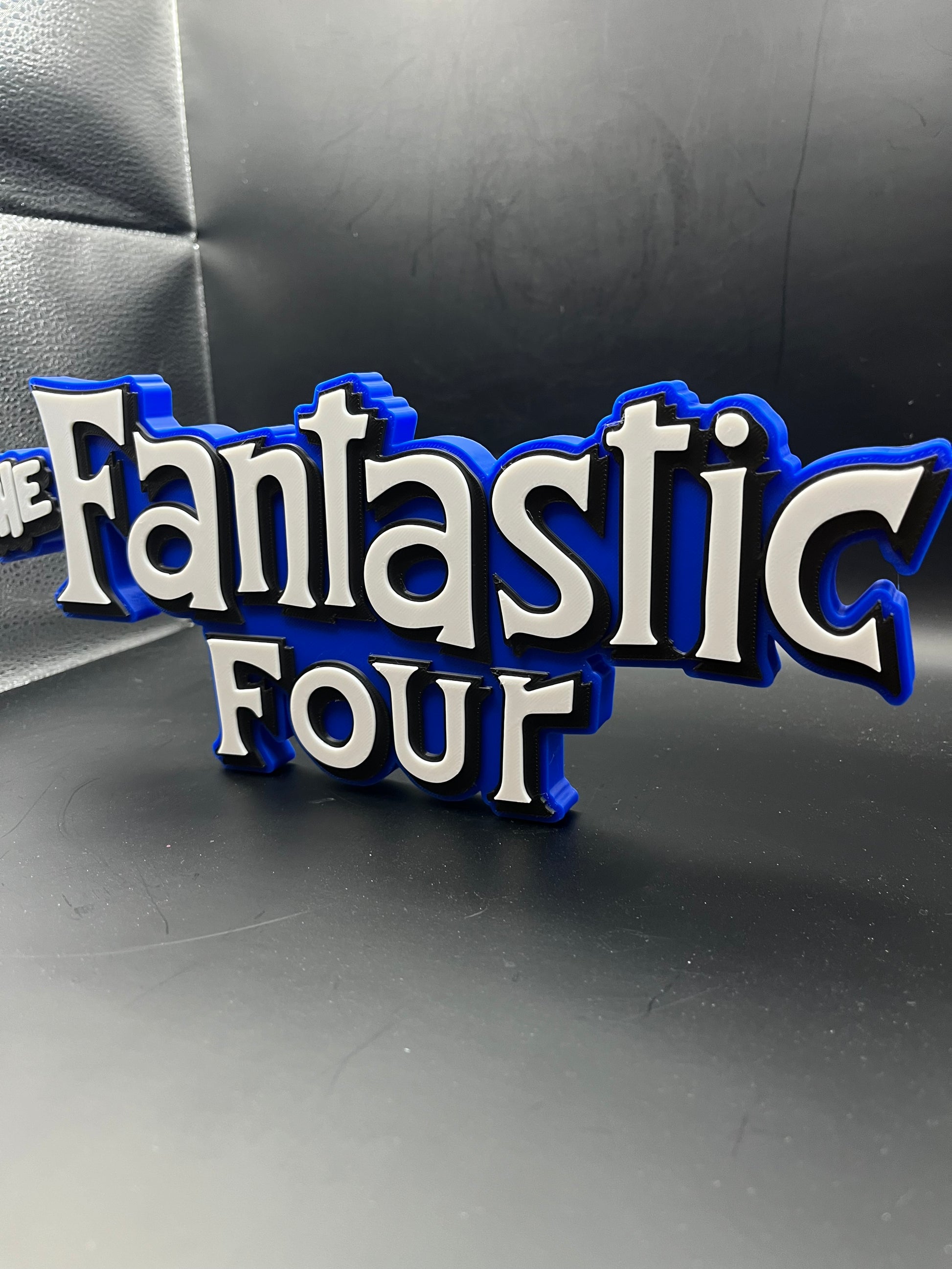 Fantastic Four Logo Sign Display | 3D Wall Desk Shelf Art - UNRIVAL3D