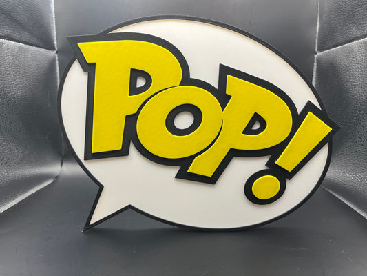 Funko Pop Logo Sign Display | 3D Wall Desk Shelf Art - UNRIVAL3D