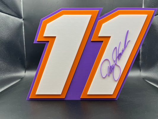 Denny Hamlin 11 Logo Sign Display | 3D Wall Desk Shelf Art - UNRIVAL3D