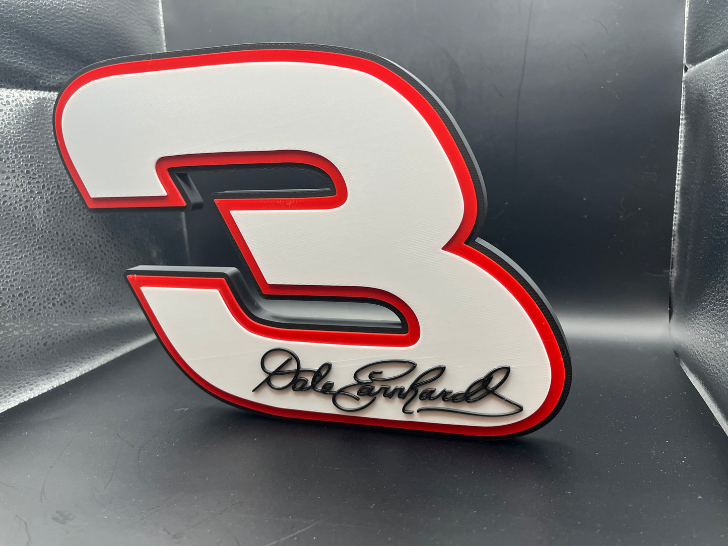 Dale Earnhardt Sr 3 Logo Sign Display | 3D Wall Desk Shelf Art - UNRIVAL3D