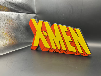 X-Men Logo Sign Display | 3D Wall Desk Shelf Art