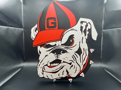 Georgia Bulldogs Logo Sign Display | 3D Wall Desk Shelf Art - UNRIVAL3D