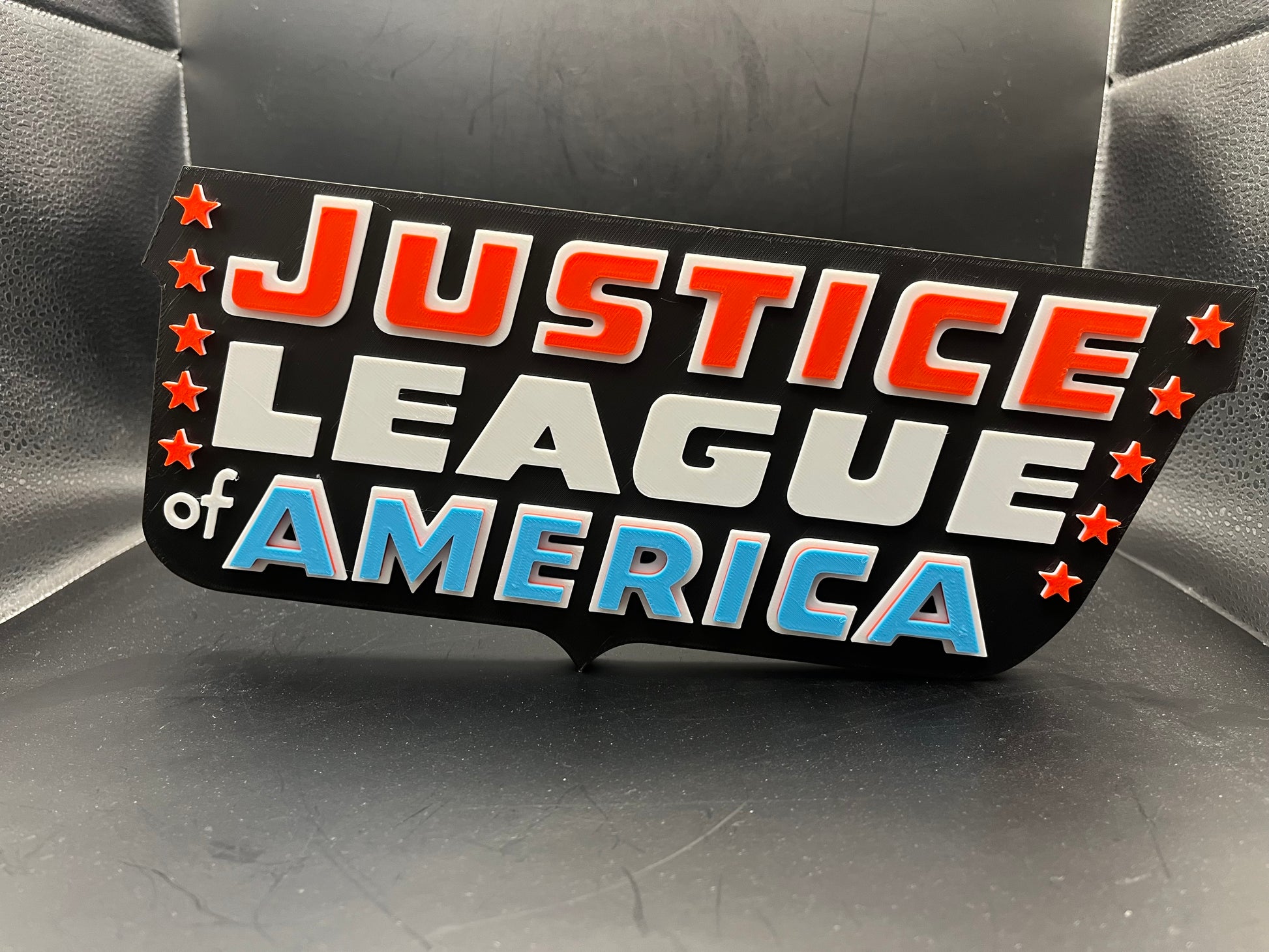 Justice League of America Logo Sign Display | 3D Wall Desk Shelf Art - UNRIVAL3D