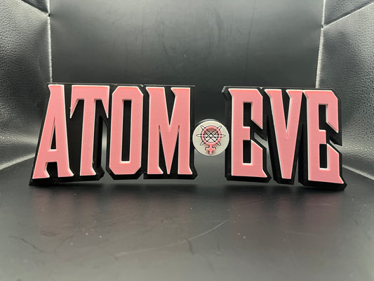 Atom Eve Logo Sign Display | 3D Wall Desk Shelf Art - UNRIVAL3D