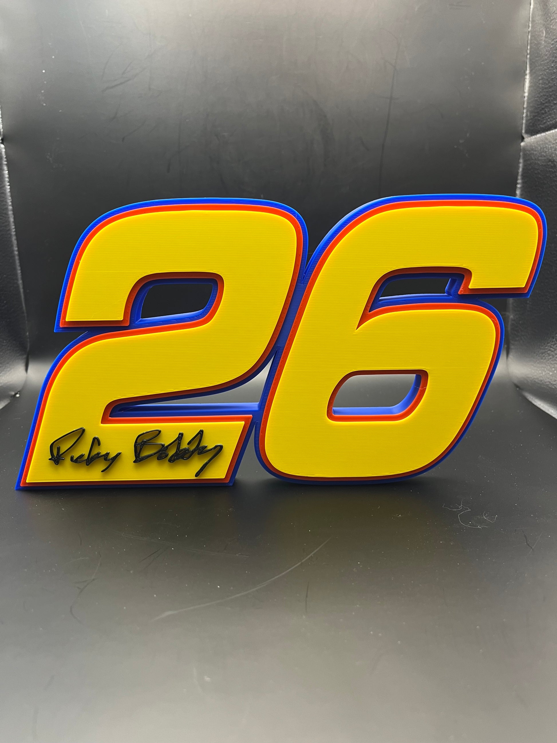 Ricky Bobby 26 Logo Sign Display | 3D Wall Desk Shelf Art - UNRIVAL3D