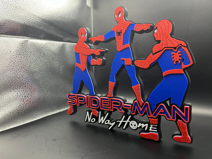 Spider-Man No Way Home Logo Sign Display | 3D Wall Desk Shelf Art - UNRIVAL3D