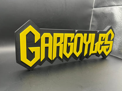 Gargoyles Logo Sign Display | 3D Wall Desk Shelf Art