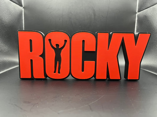 Rocky Movie Logo Sign Display | 3D Wall Desk Shelf Art