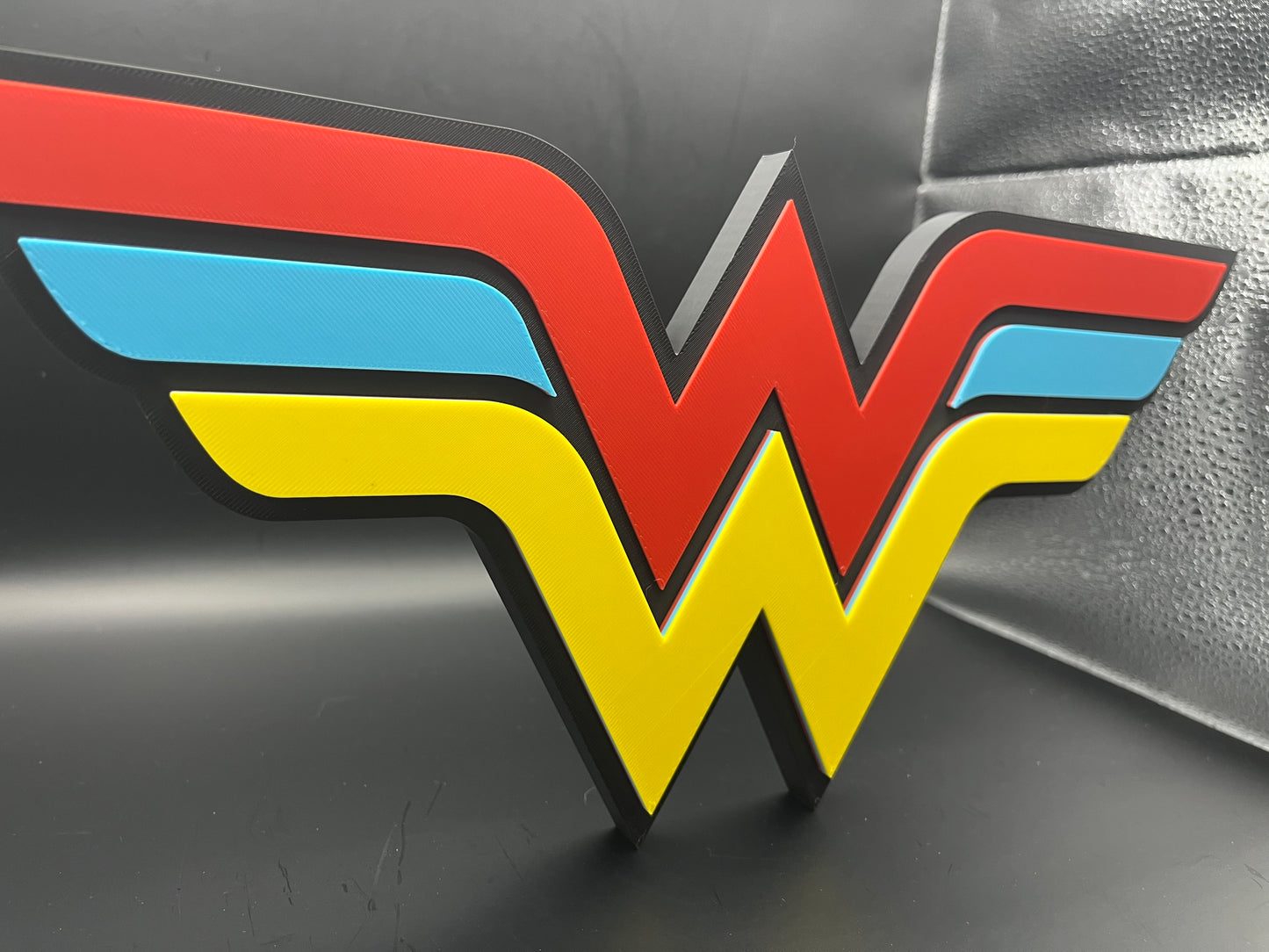 Wonder Woman Logo Sign Display | 3D Wall Desk Shelf Art - UNRIVAL3D