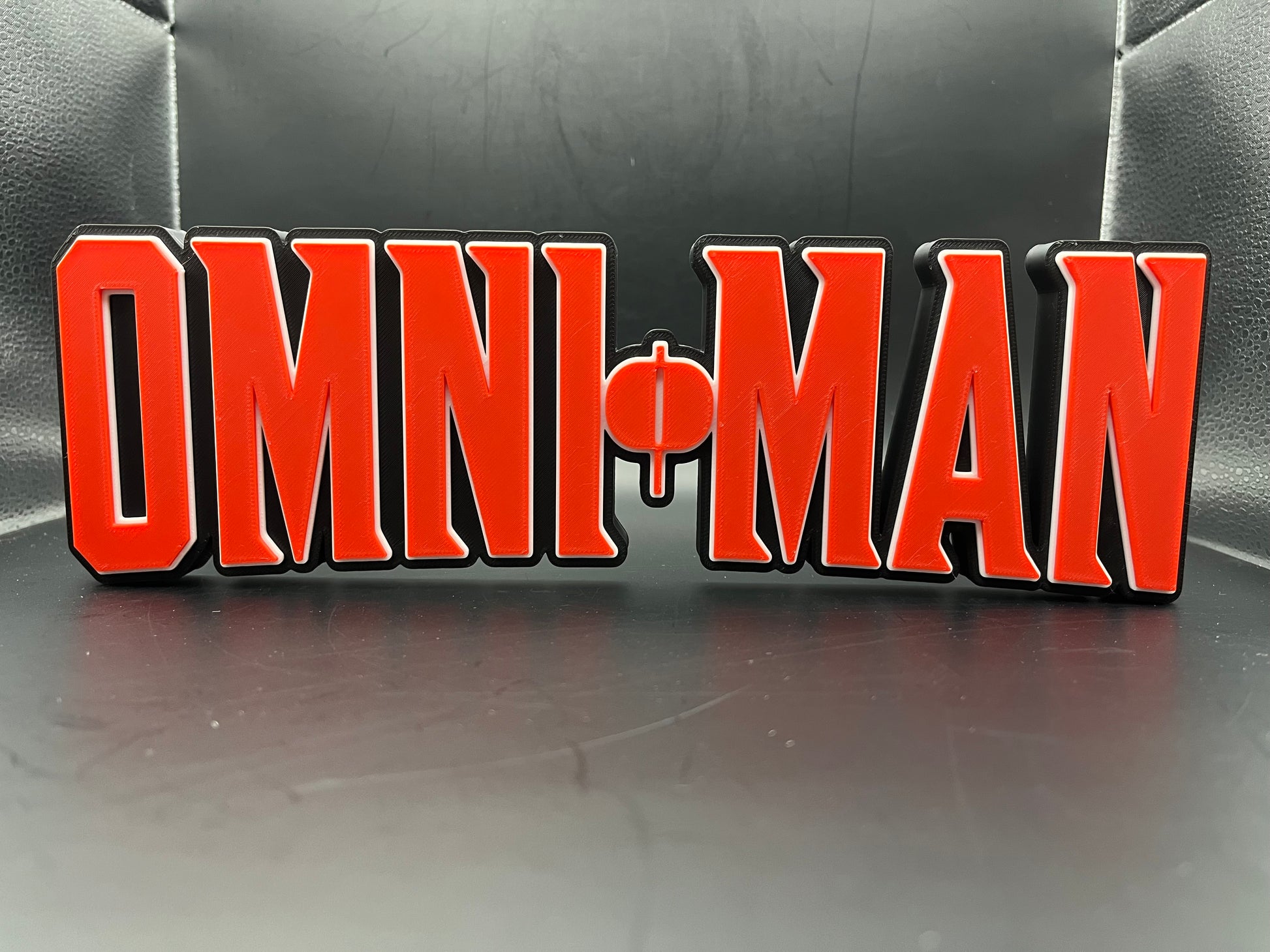 Omni-Man Logo Sign Display | 3D Wall Desk Shelf Art - UNRIVAL3D