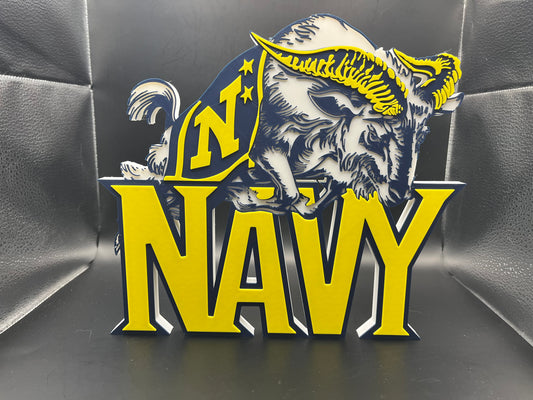 Navy Midshipmen Logo Sign Display | 3D Wall Desk Shelf Art - UNRIVAL3D