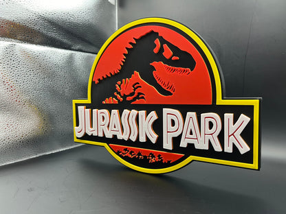 Jurassic Park Logo Sign Display | 3D Wall Desk Shelf Art