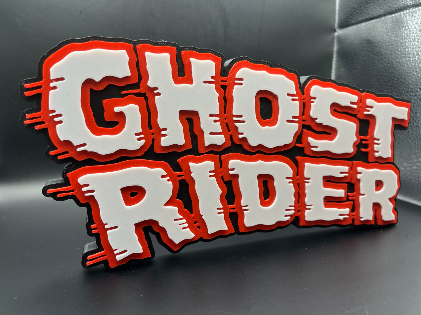 Ghost Rider Logo Sign Display | 3D Wall Desk Shelf Art - UNRIVAL3D