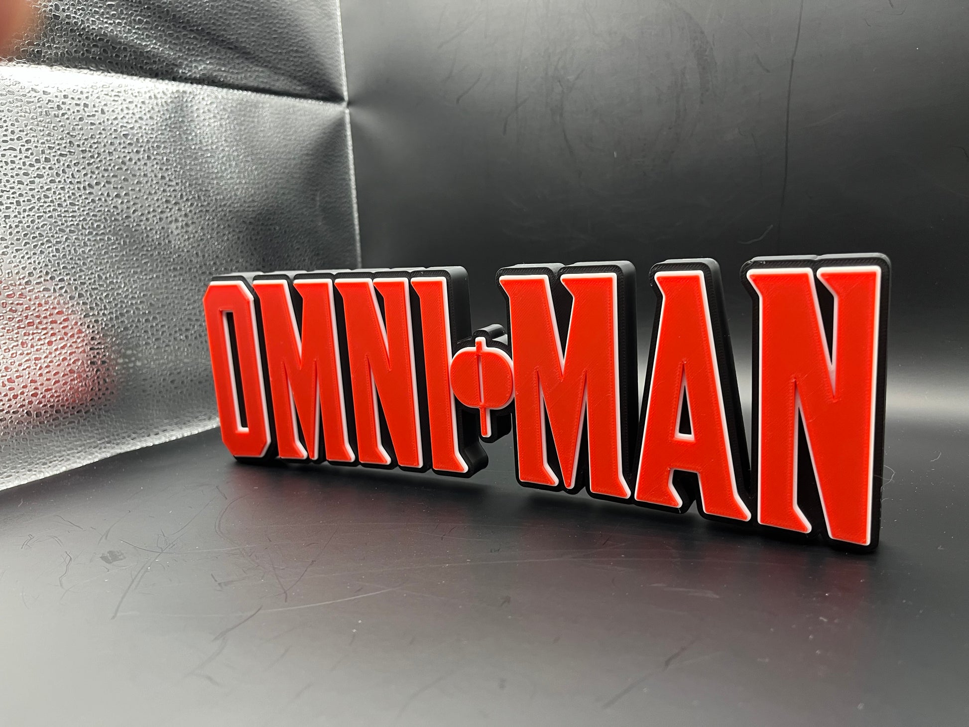 Omni-Man Logo Sign Display | 3D Wall Desk Shelf Art - UNRIVAL3D