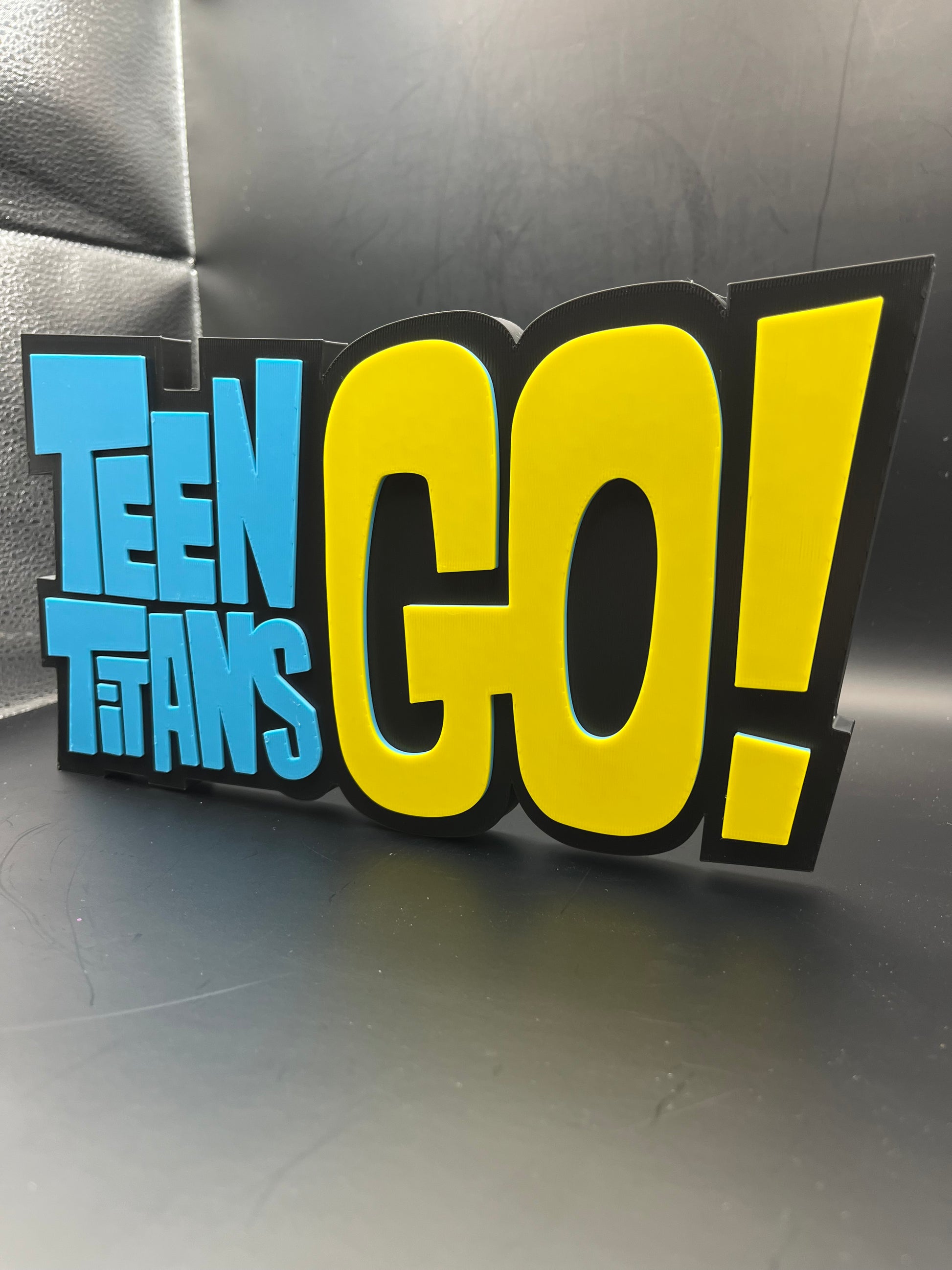 Teen Titans Go Logo Sign Display | 3D Wall Desk Shelf Art - UNRIVAL3D