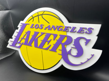 Los Angeles Lakers Logo Sign Display | 3D Wall Desk Shelf Art