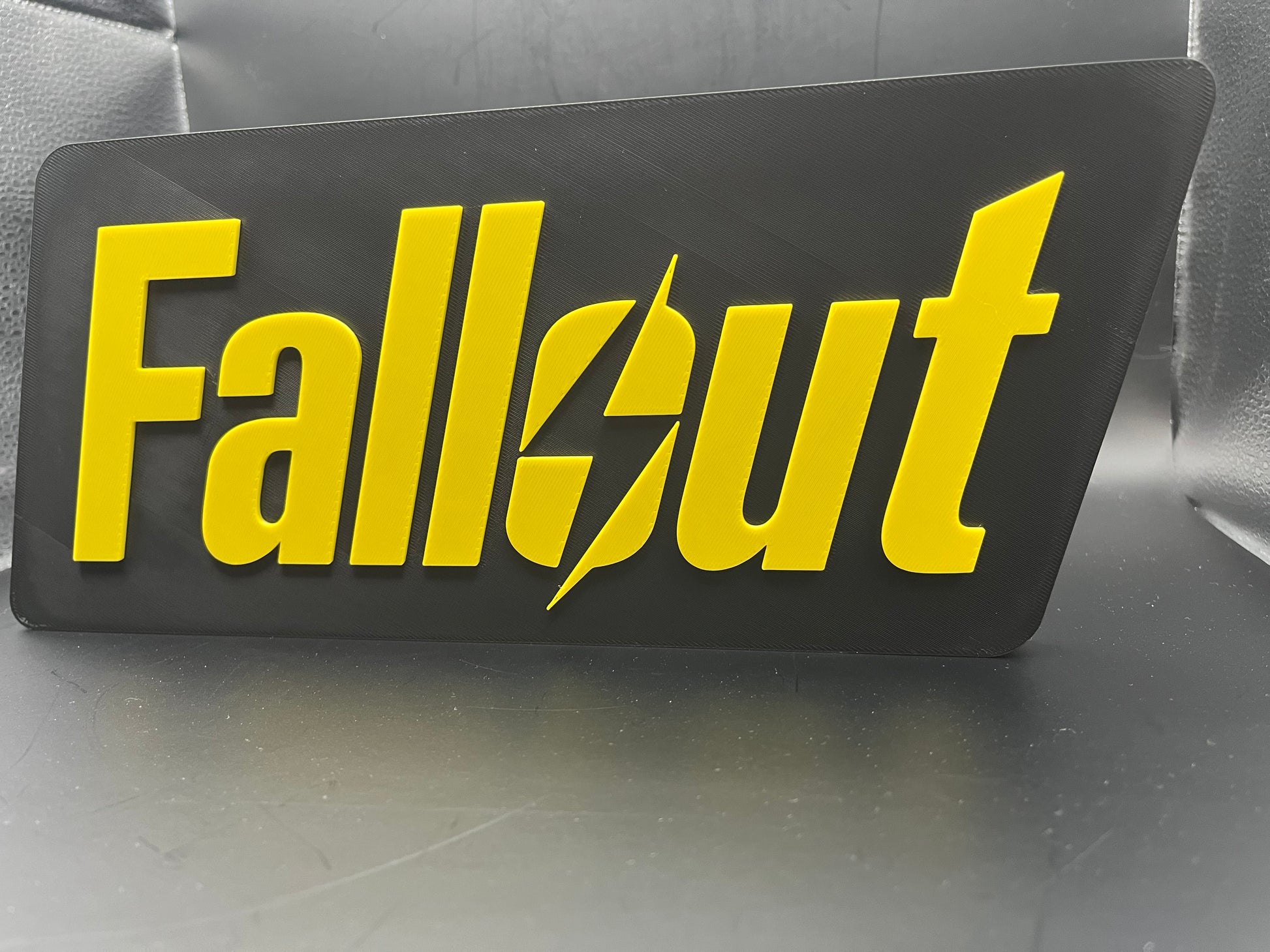 Fallout Logo Sign Display | 3D Wall Desk Shelf Art - UNRIVAL3D