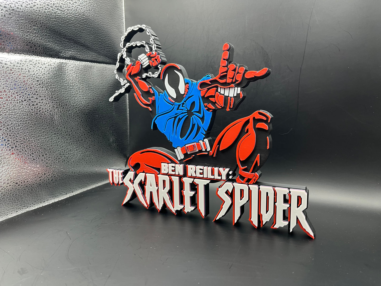 The Scarlet Spider Logo Sign Display | 3D Wall Desk Shelf Art - UNRIVAL3D