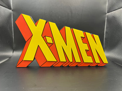 X-Men Logo Sign Display | 3D Wall Desk Shelf Art