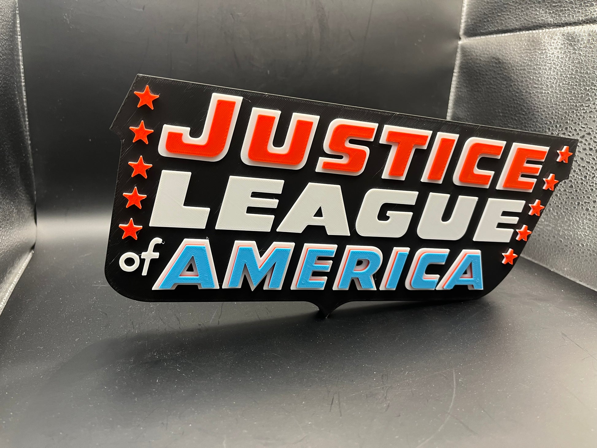 Justice League of America Logo Sign Display | 3D Wall Desk Shelf Art - UNRIVAL3D