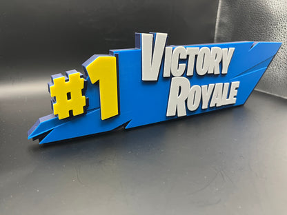 Fortnite Victory Royale Logo Sign Display | 3D Wall Desk Shelf Art - UNRIVAL3D