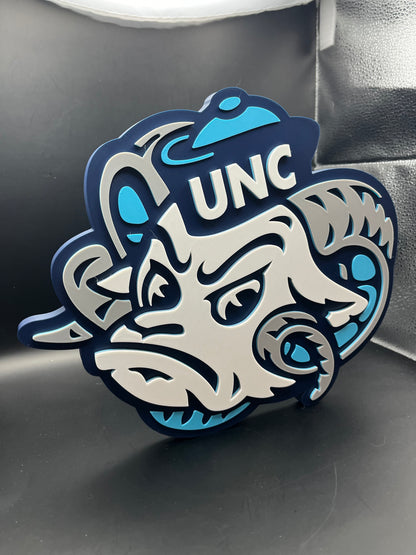 UNC Tar Heels Logo Sign Display | 3D Wall Desk Shelf Art - UNRIVAL3D