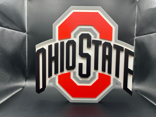 Ohio State Buckeyes Logo Sign Display | 3D Wall Desk Shelf Art - UNRIVAL3D