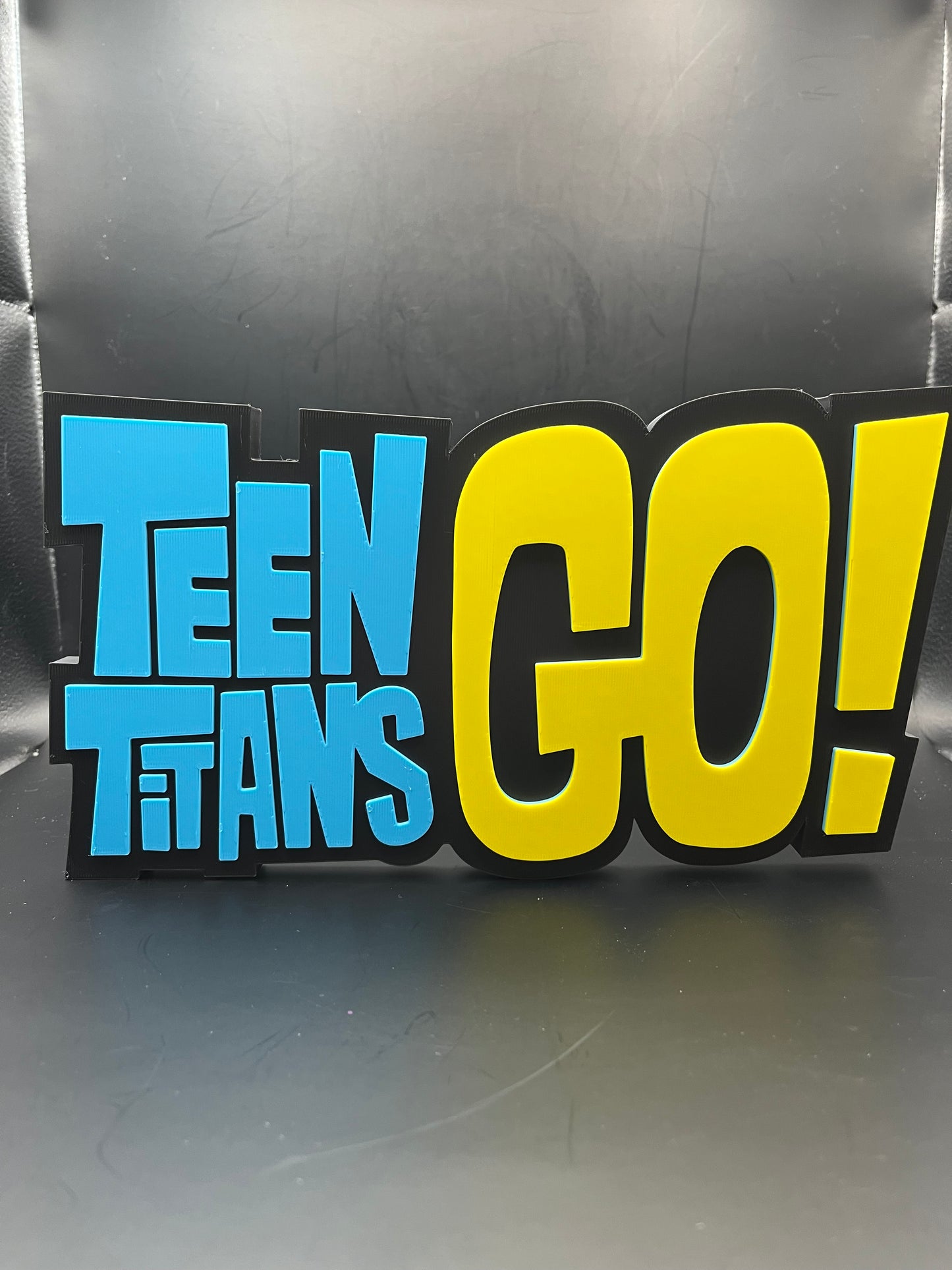 Teen Titans Go Logo Sign Display | 3D Wall Desk Shelf Art - UNRIVAL3D