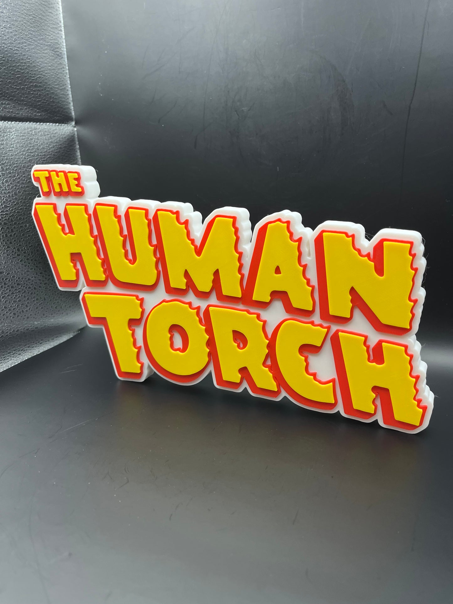 The Human Torch Logo Sign Display | 3D Wall Desk Shelf Art - UNRIVAL3D