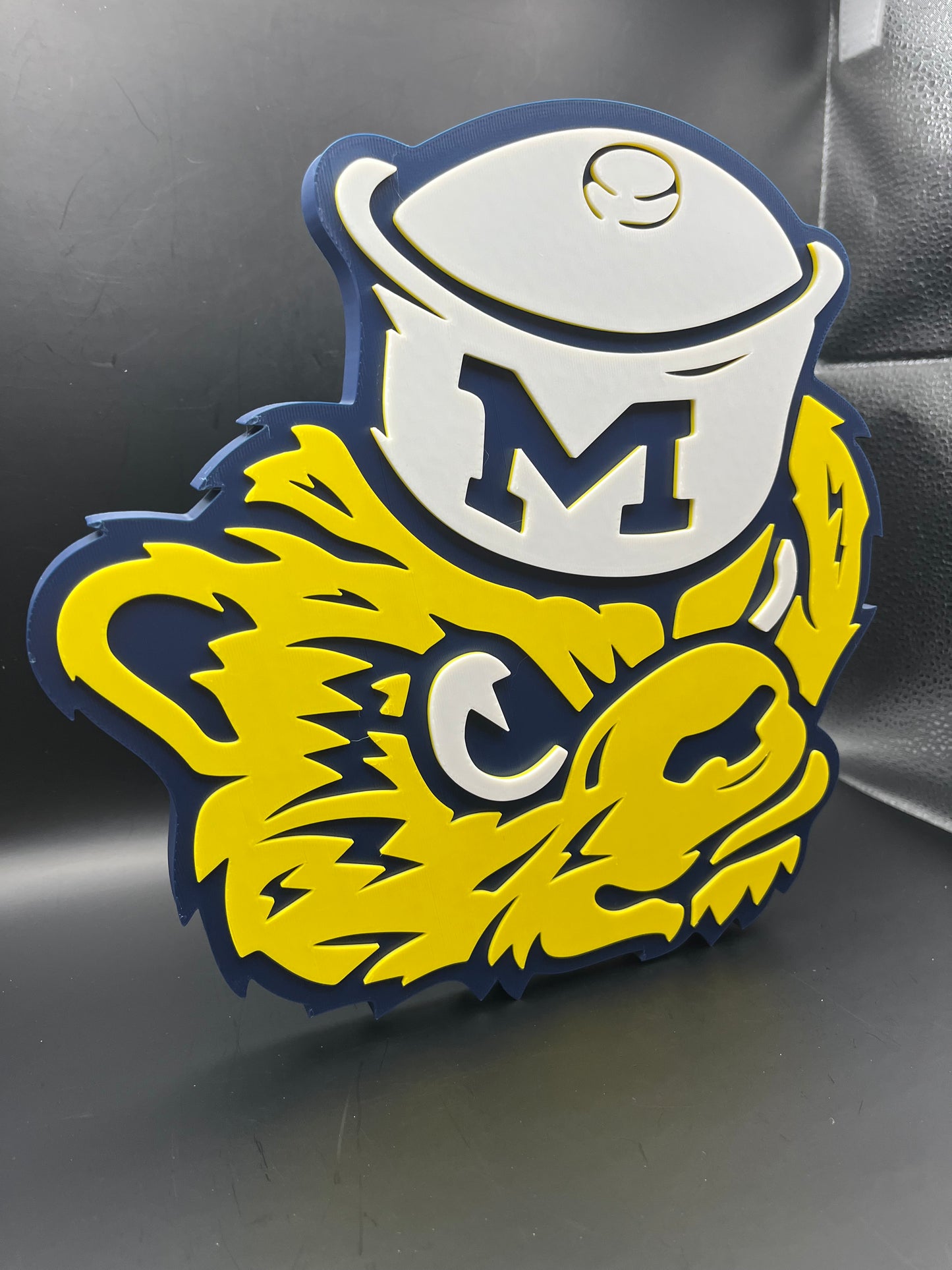 Michigan Wolverines Logo Sign Display | 3D Wall Desk Shelf Art - UNRIVAL3D