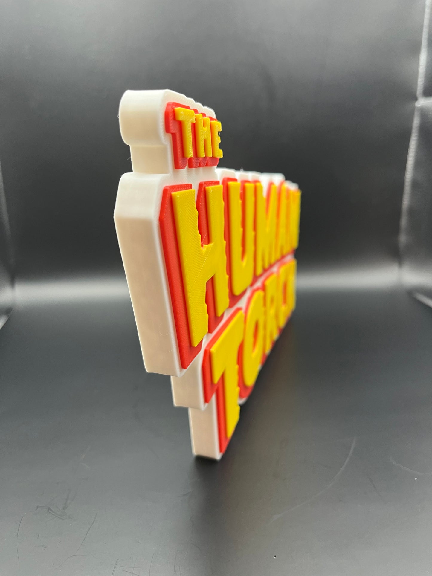 The Human Torch Logo Sign Display | 3D Wall Desk Shelf Art - UNRIVAL3D