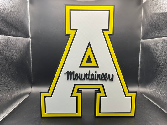 Appalachian State Mountaineers Logo Sign Display | 3D Wall Desk Shelf Art - UNRIVAL3D