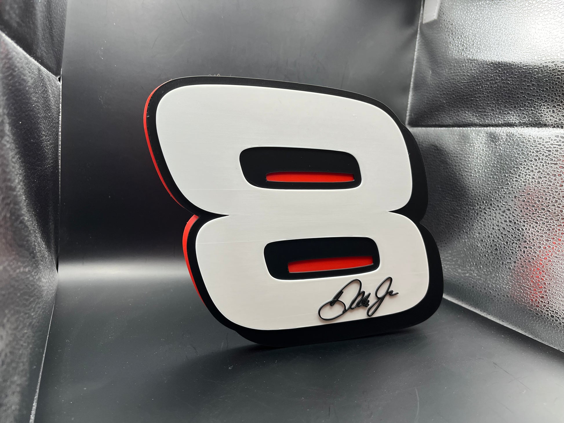 Dale Earnhardt Jr 8 Logo Sign Display | 3D Wall Desk Shelf Art - UNRIVAL3D