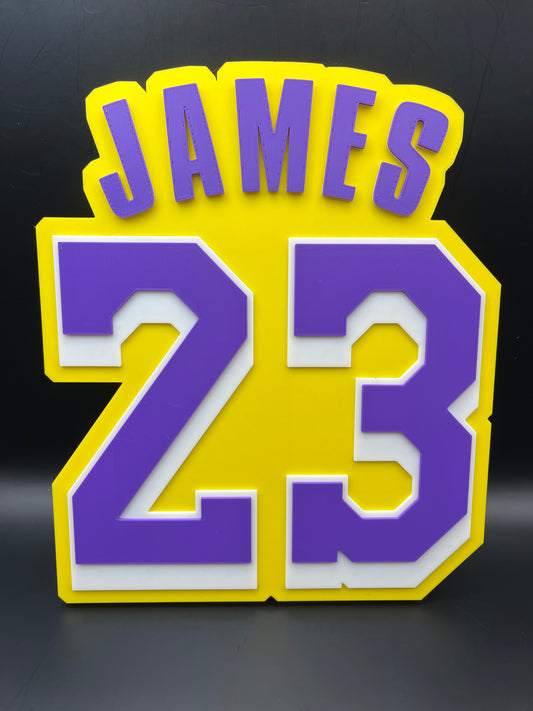 LeBron James 23 Logo Sign Display | 3D Wall Desk Shelf Art - UNRIVAL3D