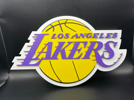 Los Angeles Lakers Logo Sign Display | 3D Wall Desk Shelf Art