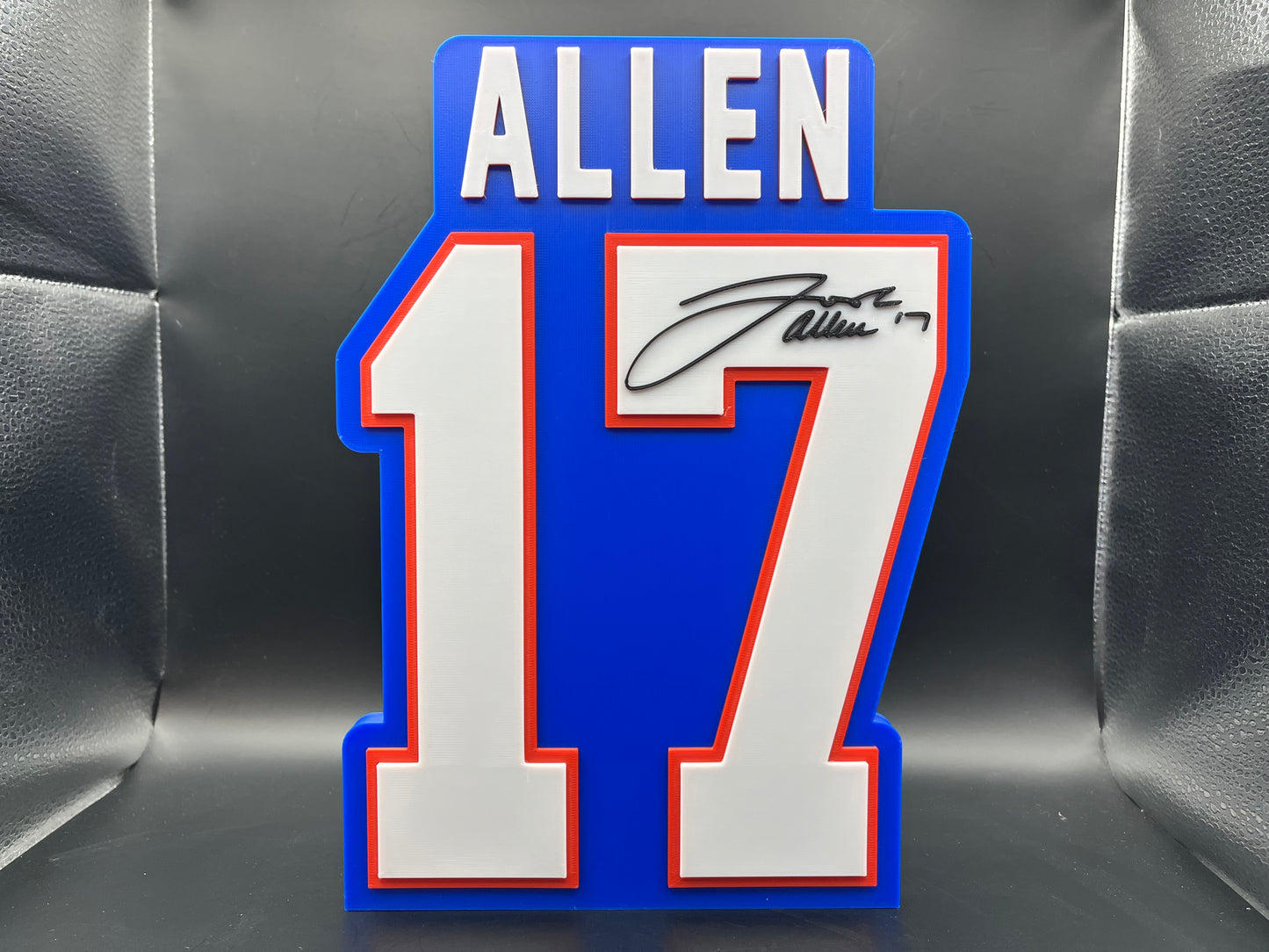 Josh Allen 17 Logo Sign Display | 3D Wall Desk Shelf Art